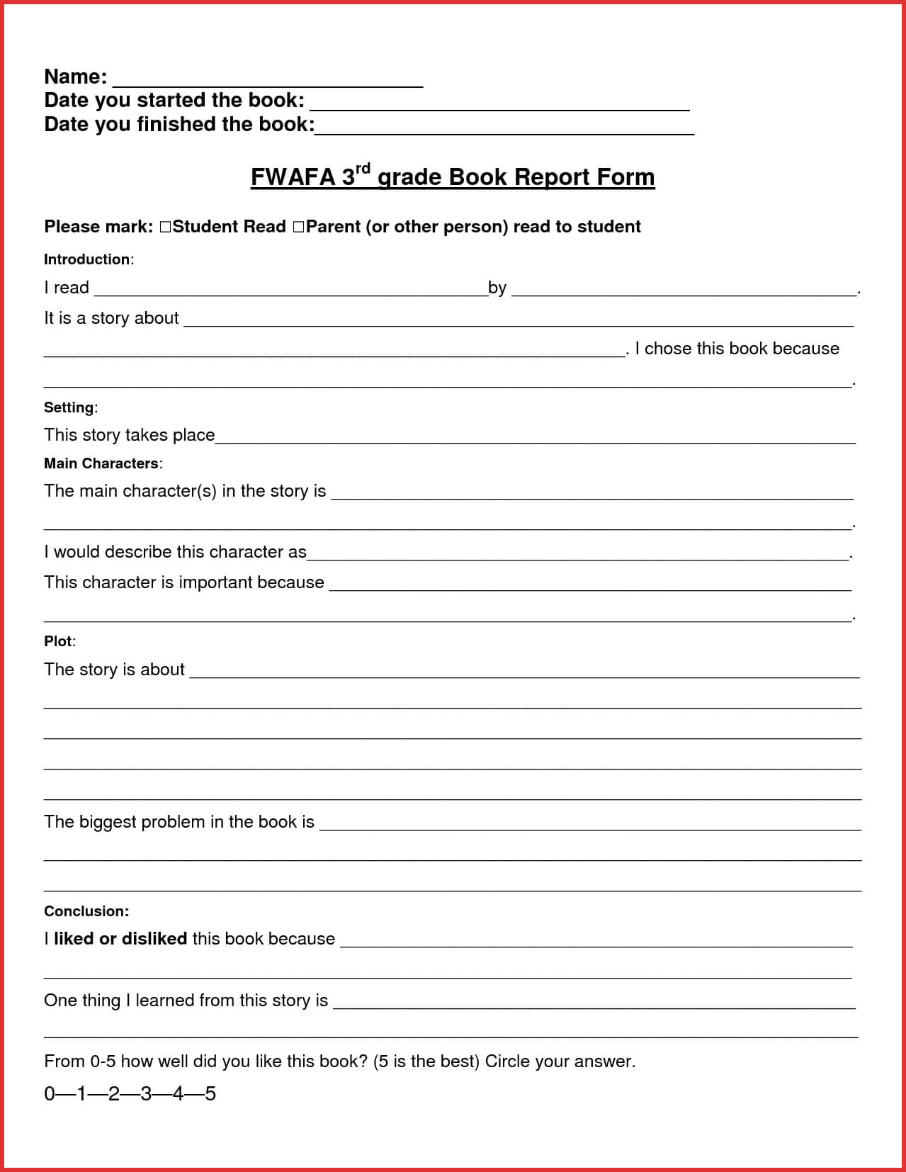 010 6Th Grade Book Report Template Ideas 3Rd Pdf Best Of in 6Th Grade Book Report Template