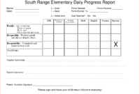 26 Images Of Student Daily Behavior Progress Report Template regarding Daily Behavior Report Template