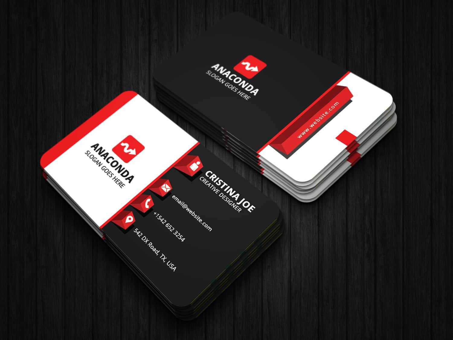 3D Business Card Template regarding Buisness Card Template