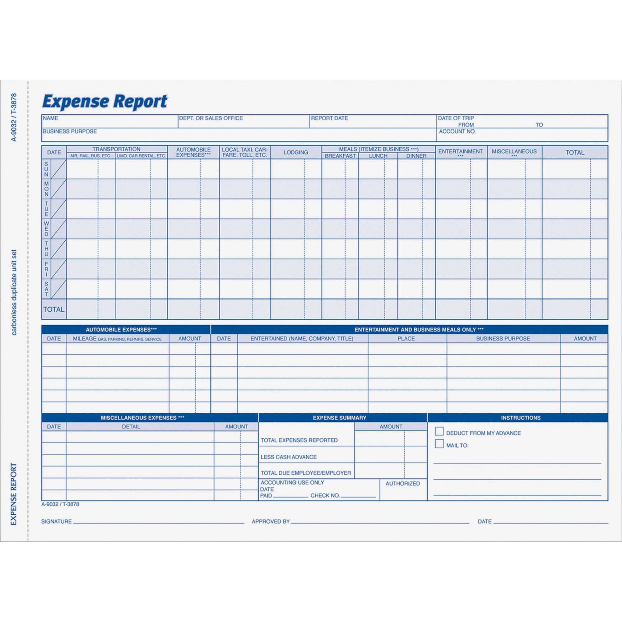 Abf9032Abf intended for Gas Mileage Expense Report Template