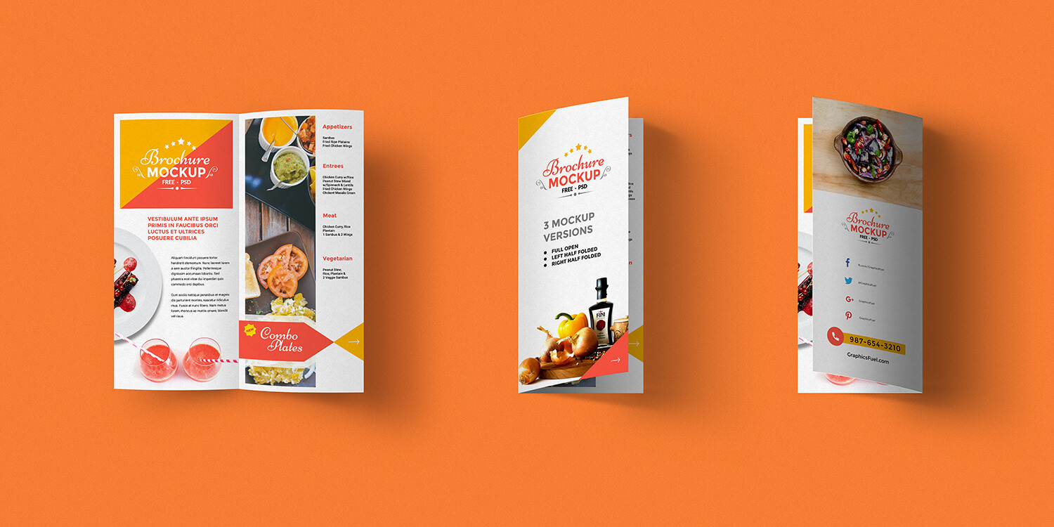 Bi-Fold Brochure Mockup Psd - Best Free Mockups intended for Two Fold Brochure Template Psd