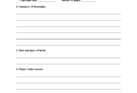 Book Report Worksheets | Biography Book Report Worksheets intended for Biography Book Report Template