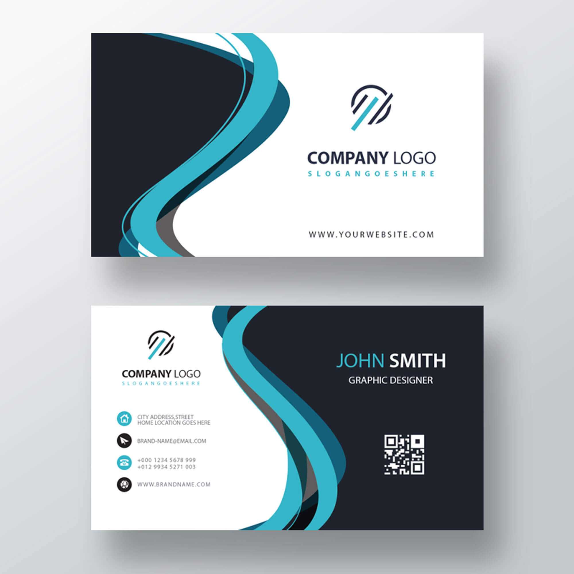 Classic Company Visiting Card Template | Free Customize within Buisness Card Template