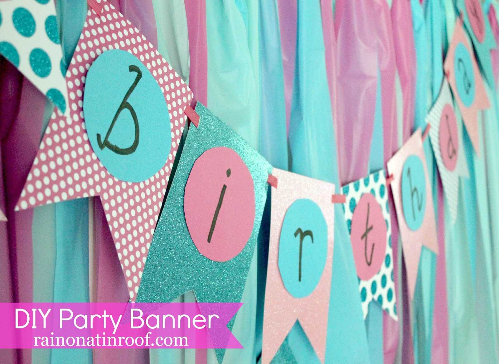 Diy Party Banner Template - Yatay.horizonconsulting.co intended for Diy Party Banner Template