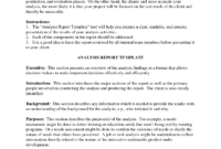 Downloadable Analysis Report Template Sample : V-M-D inside Business Analyst Report Template