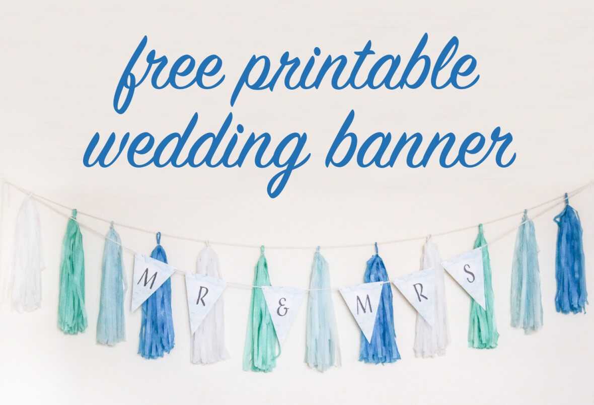 Free Diy Printable Wedding Banner throughout Free Bridal Shower Banner Template