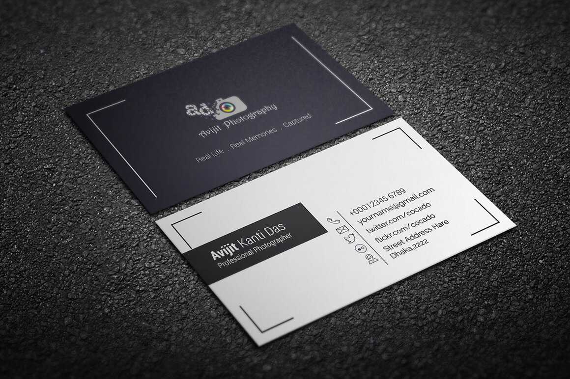 Free Photography Business Card throughout Photography Business Card Template Photoshop