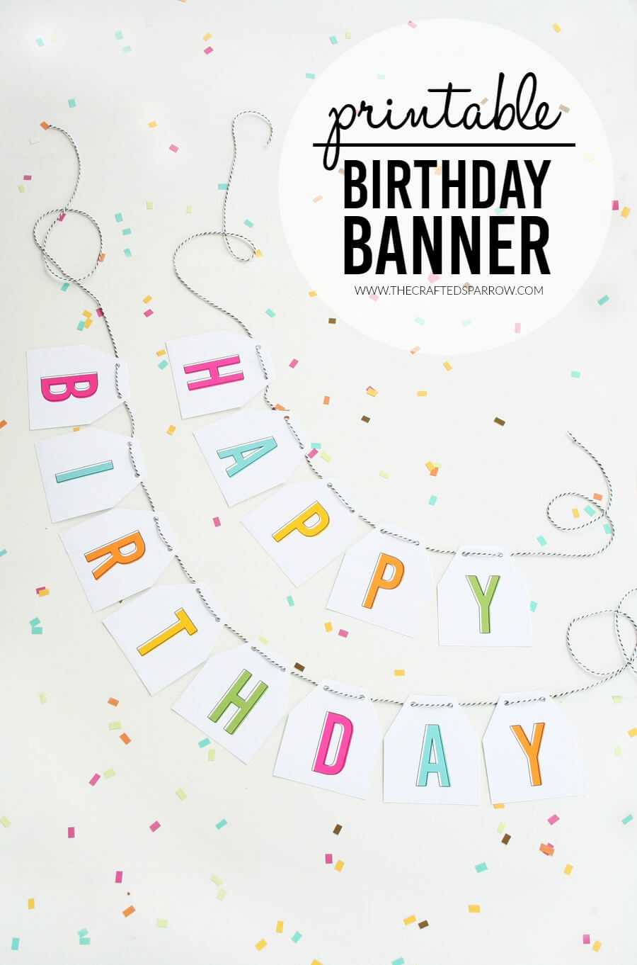 Free Printable Birthday Banners - The Girl Creative in Diy Party Banner Template