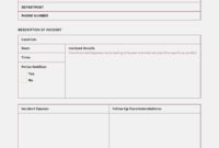 How To Write An Effective Incident Report [Examples + with regard to It Incident Report Template