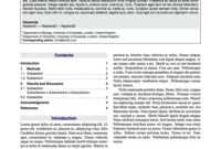 Latex Typesetting - Showcase pertaining to Latex Technical Report Template