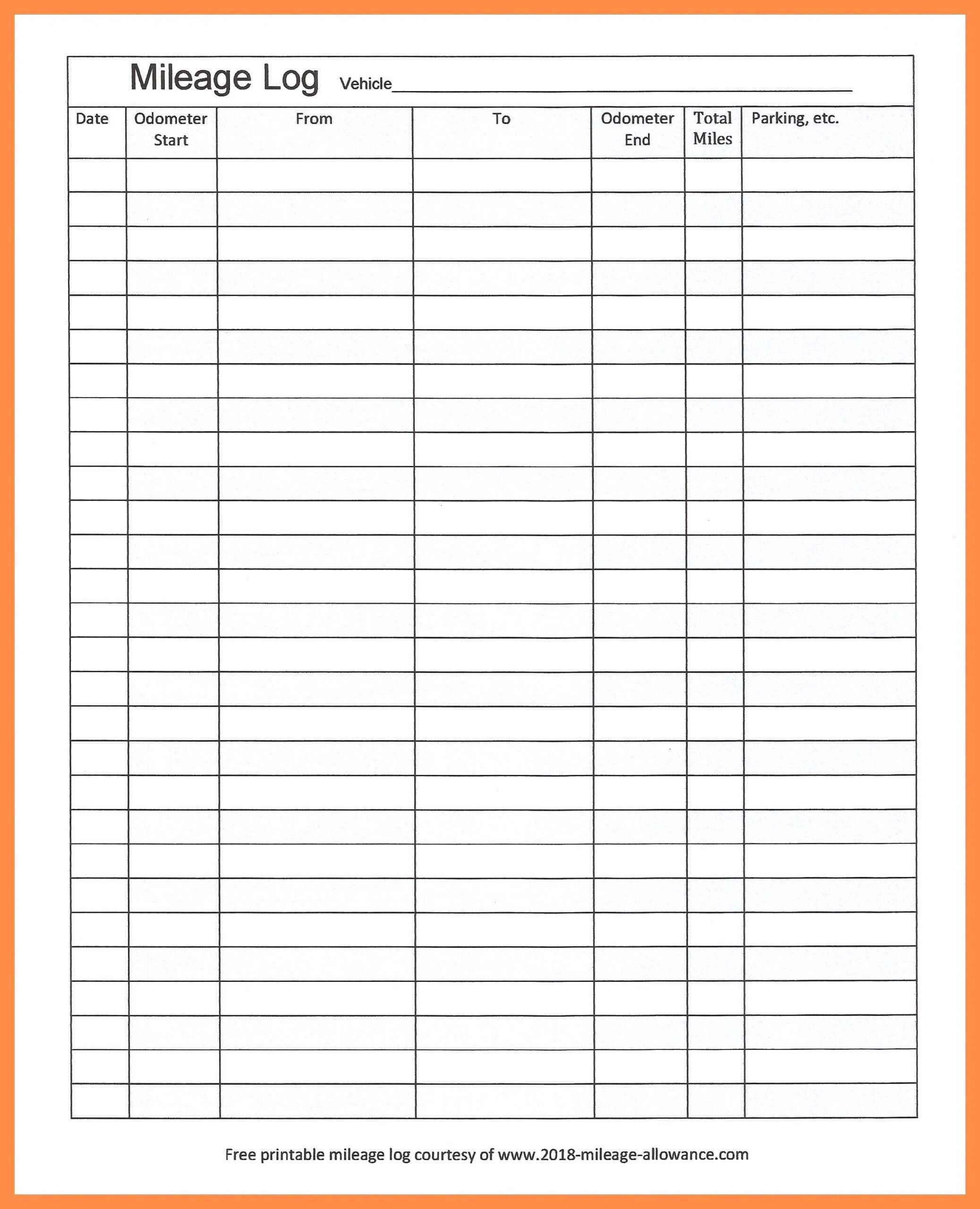 Mileage Tracker Spreadsheet Tracking Sheet Business Template pertaining to Gas Mileage Expense Report Template