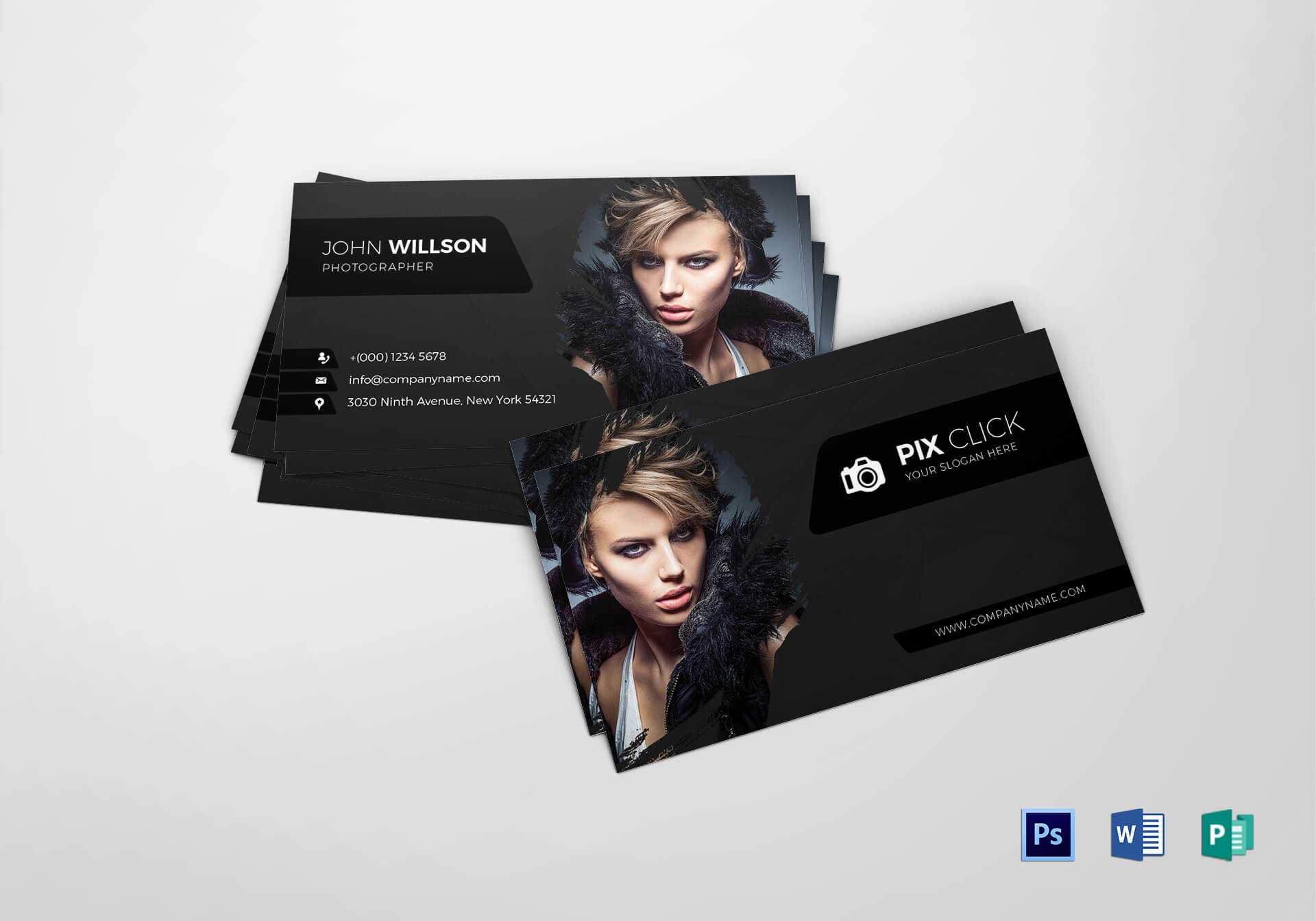 Photographer Business Card Template for Photography Business Card Template Photoshop