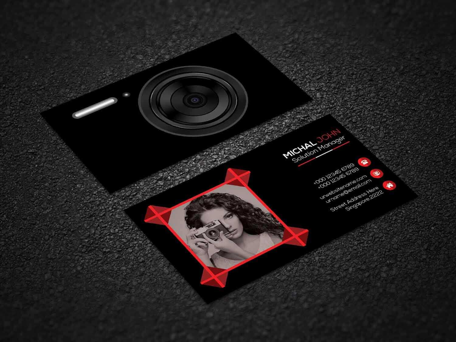 Photography Business Cardsumi Akther1 On Dribbble intended for Photography Business Card Template Photoshop