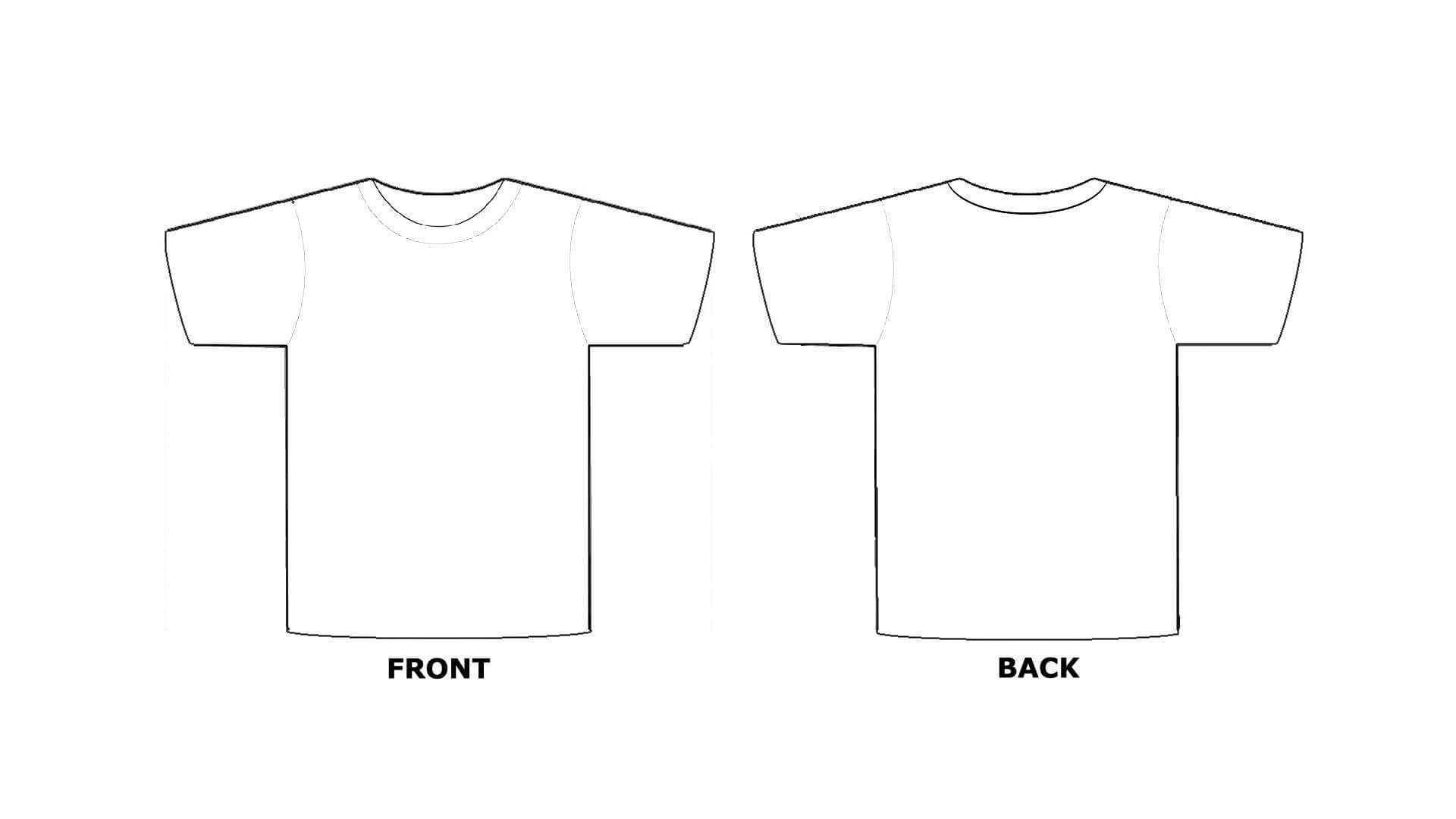 Printable Blank Tshirt Template - C-Punkt pertaining to Blank Tshirt Template Pdf