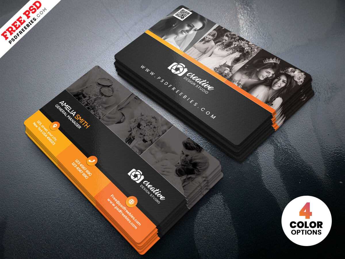 Professional Photographer Business Card Design Psd regarding Photography Business Card Template Photoshop