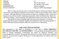 Sample Psychoeducational Report - Pdf Free Download inside Psychoeducational Report Template